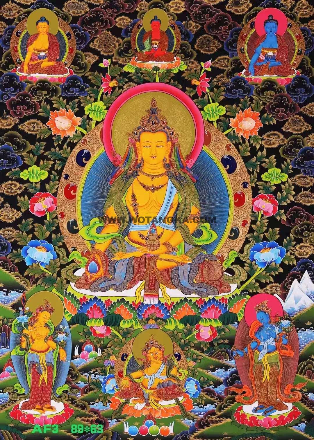 编号138-246611：彩绘唐卡-地藏王菩萨（89*63CM左右）