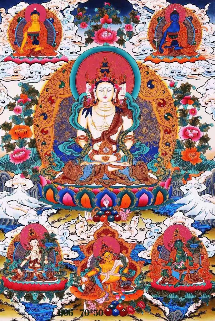 编号138-215937：彩绘唐卡-大日如来（70*50CM左右）