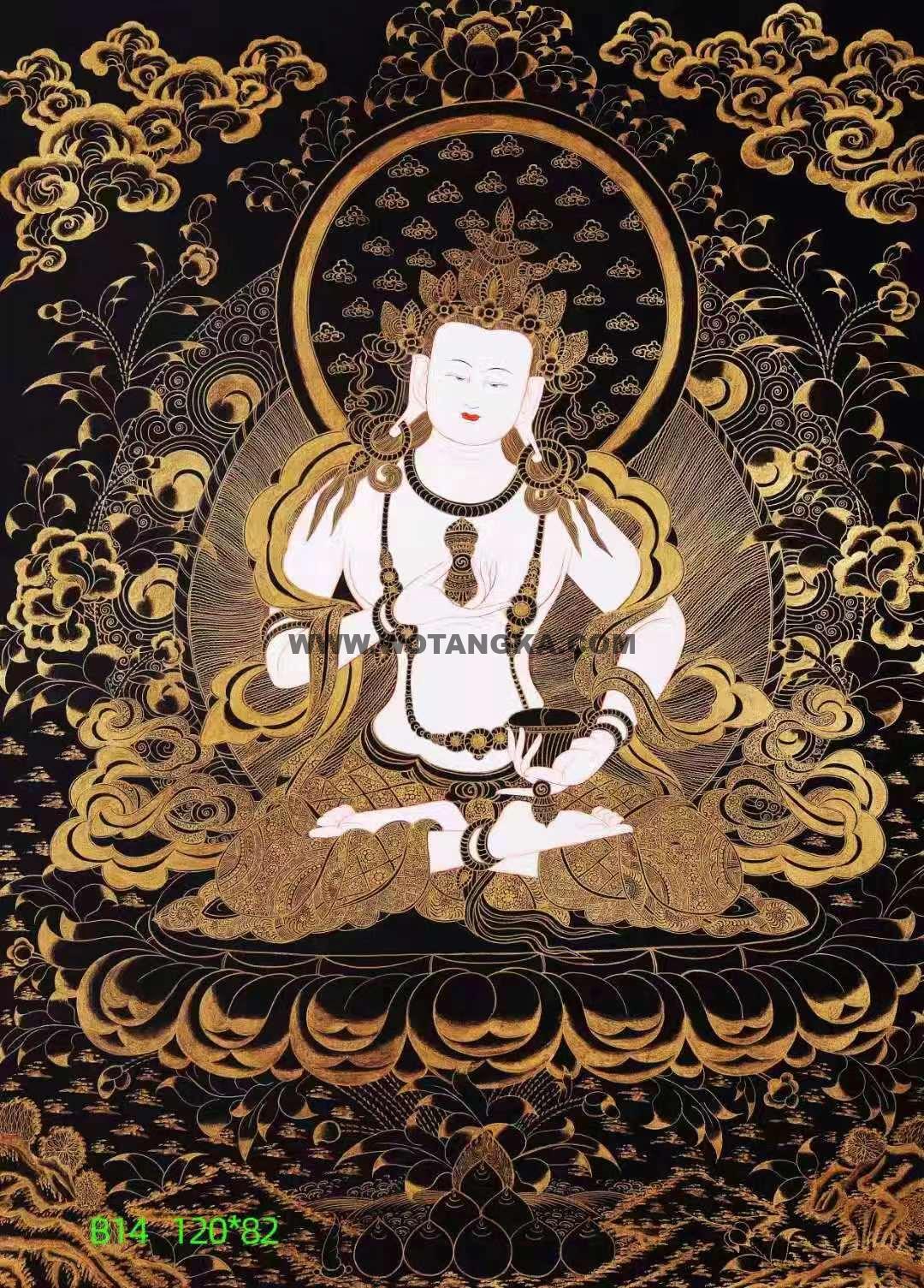 编号138-620793：黑金唐卡-金刚萨埵（120*82CM左右）