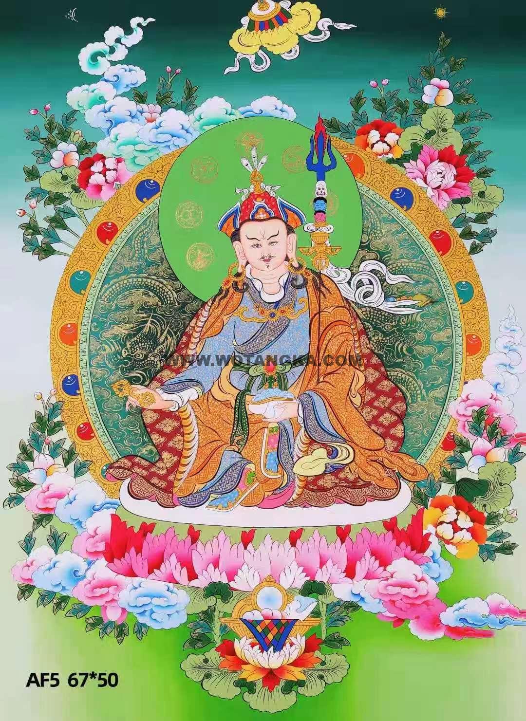 编号138-736781：彩绘唐卡-莲花生大师（67*50CM左右）