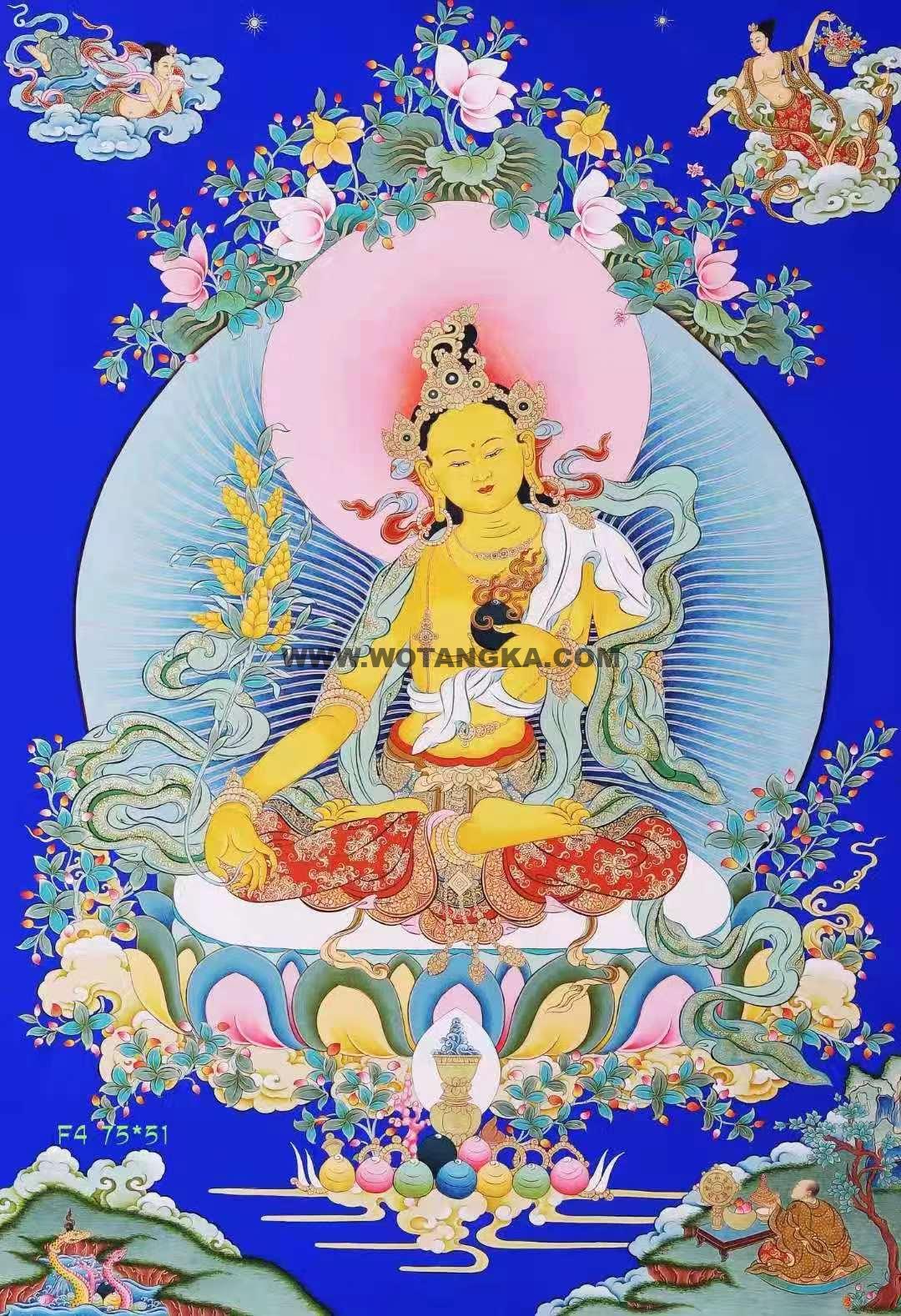 编号138-911478：蓝金唐卡-地藏王菩萨（75*51CM左右）