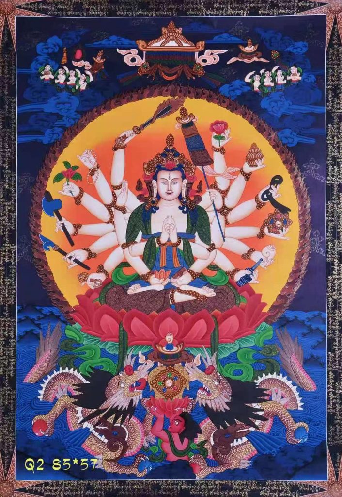 编号138-375786：彩绘唐卡-准提佛母（85*57CM左右）