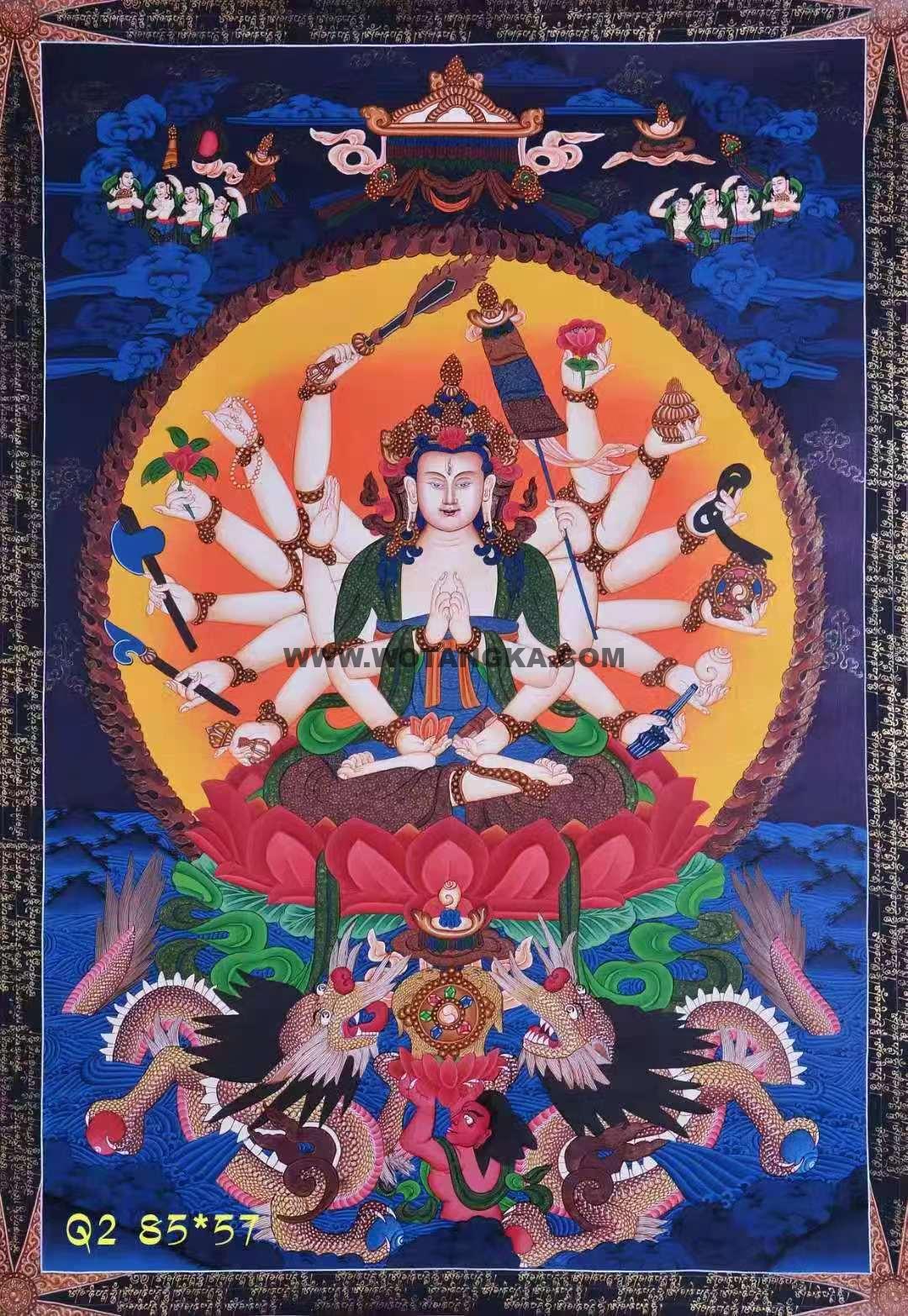 编号138-375786：彩绘唐卡-准提佛母（85*57CM左右）