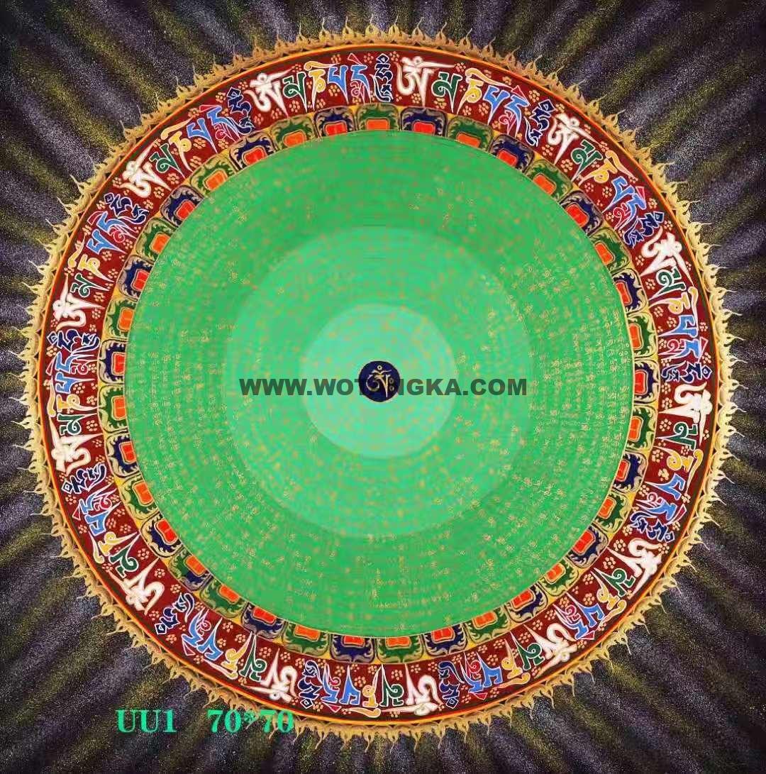 编号138-168778：彩绘唐卡-吉祥八宝坛城（70*70CM左右）