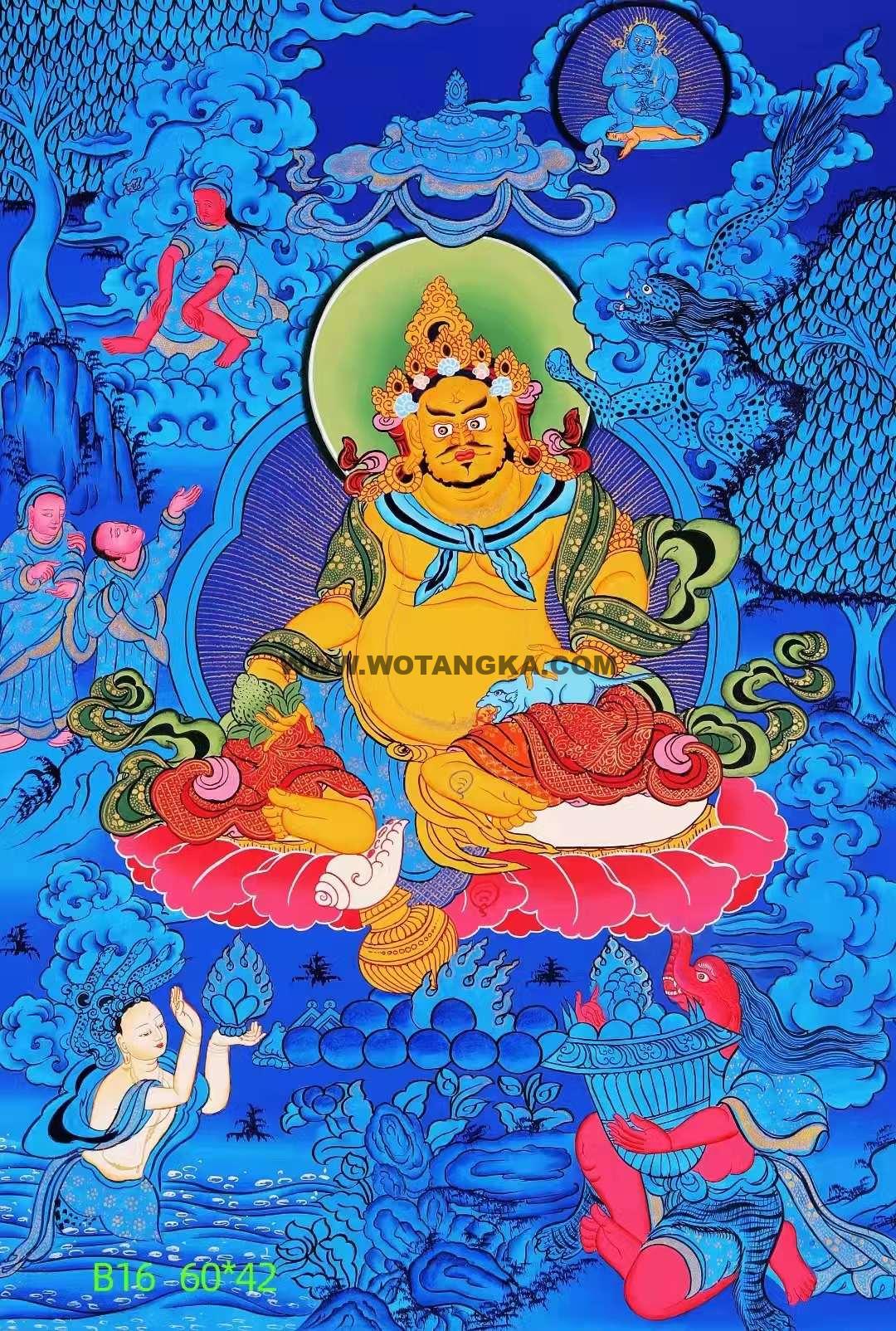 编号188-944186：彩绘唐卡-黄财神（60*42CM左右）