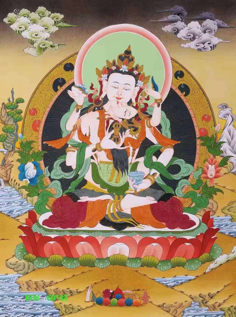 编号138-344078：彩绘唐卡-金刚萨埵（60*45CM左右）