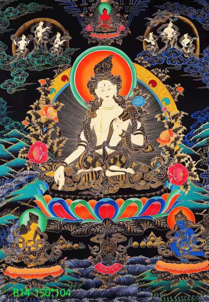 编号138-742979：彩绘唐卡-白度母（150*104CM左右）