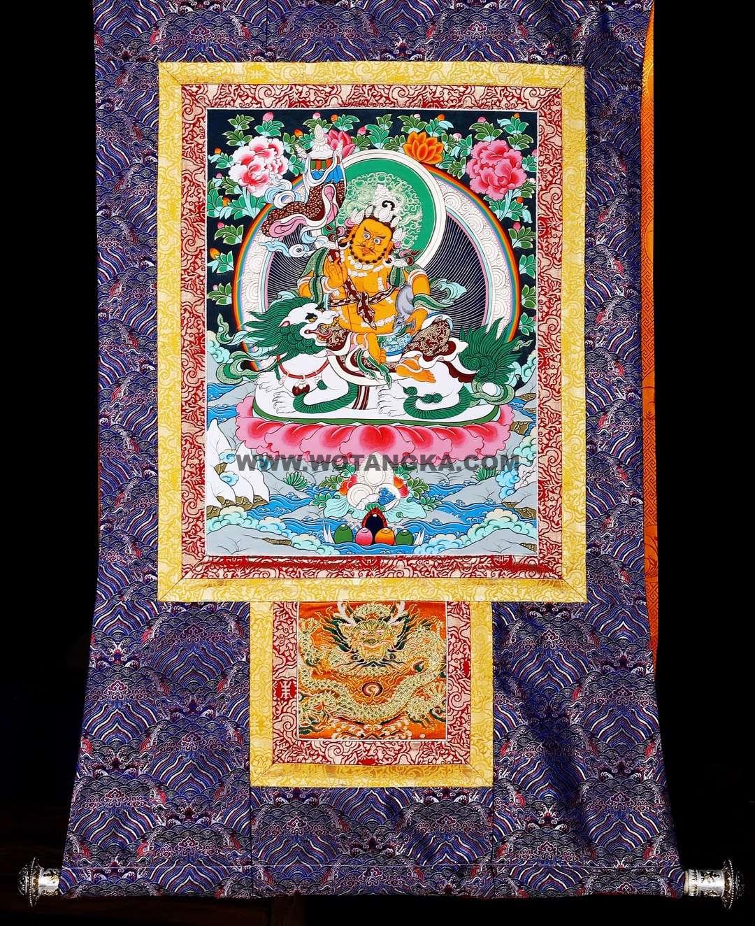 编号138-741698：彩绘唐卡-财宝天王（60*40CM左右）