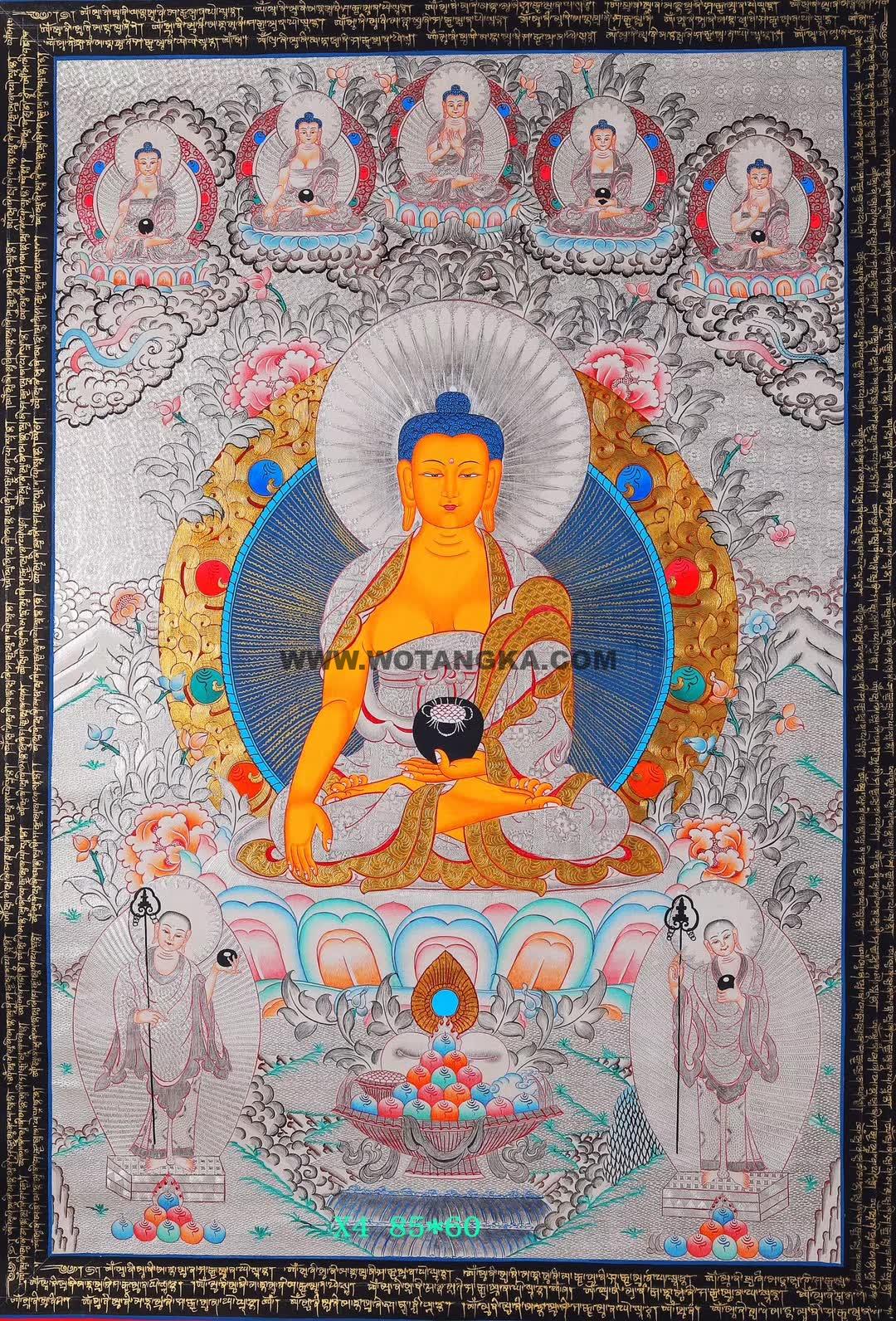 编号188-309885：白银唐卡-释迦牟尼佛（85*60CM左右）