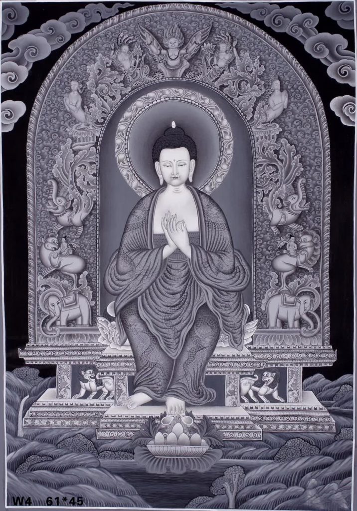 编号188-863690：彩绘唐卡-大日如来（61*45CM左右）