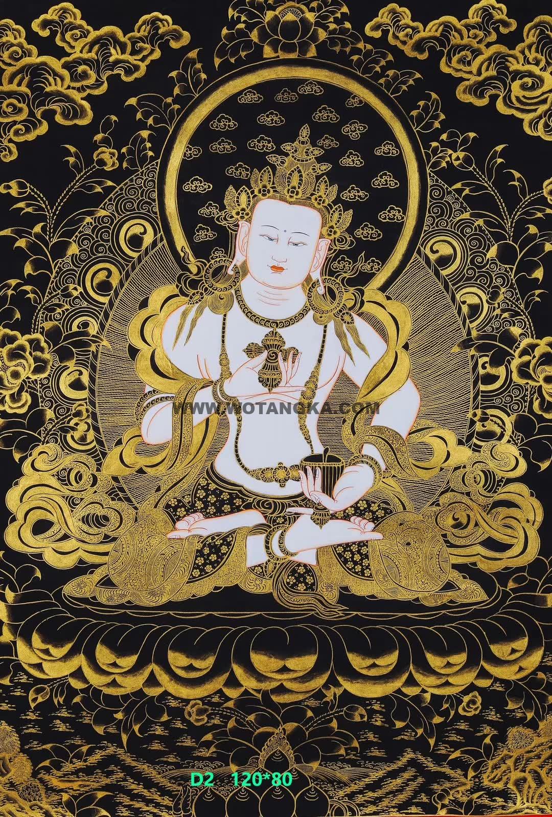 编号188-438015：黑金唐卡-金刚萨埵（120*80CM左右）