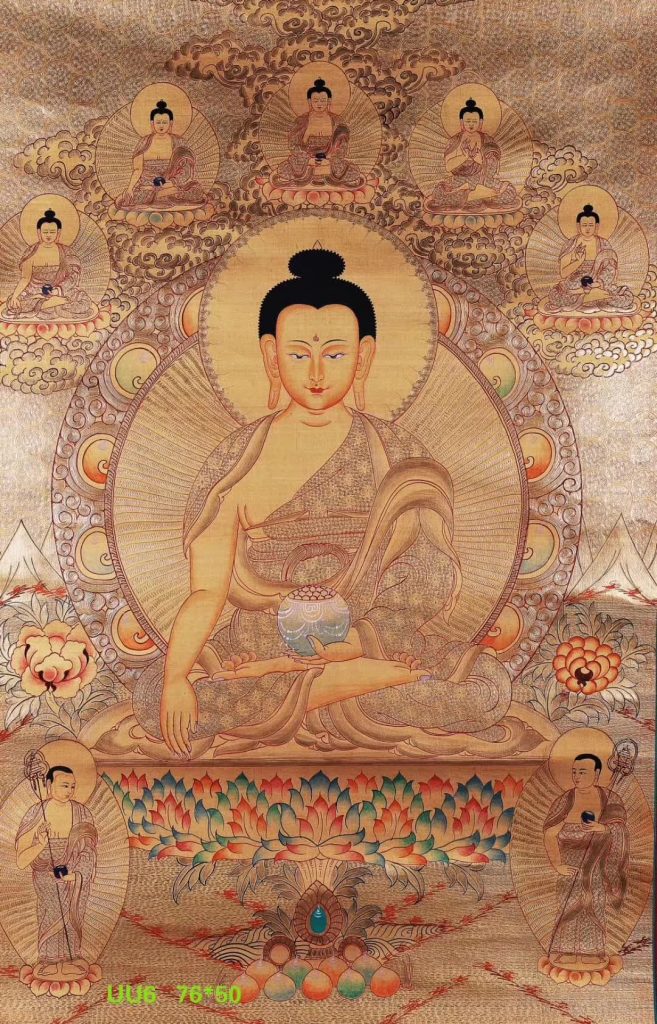 编号188-616508：黄金唐卡-释迦牟尼佛（76*50CM左右）