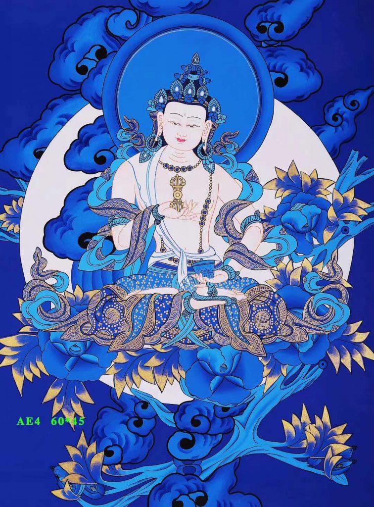 编号188-820203：蓝金唐卡-金刚萨埵（60*45CM左右）