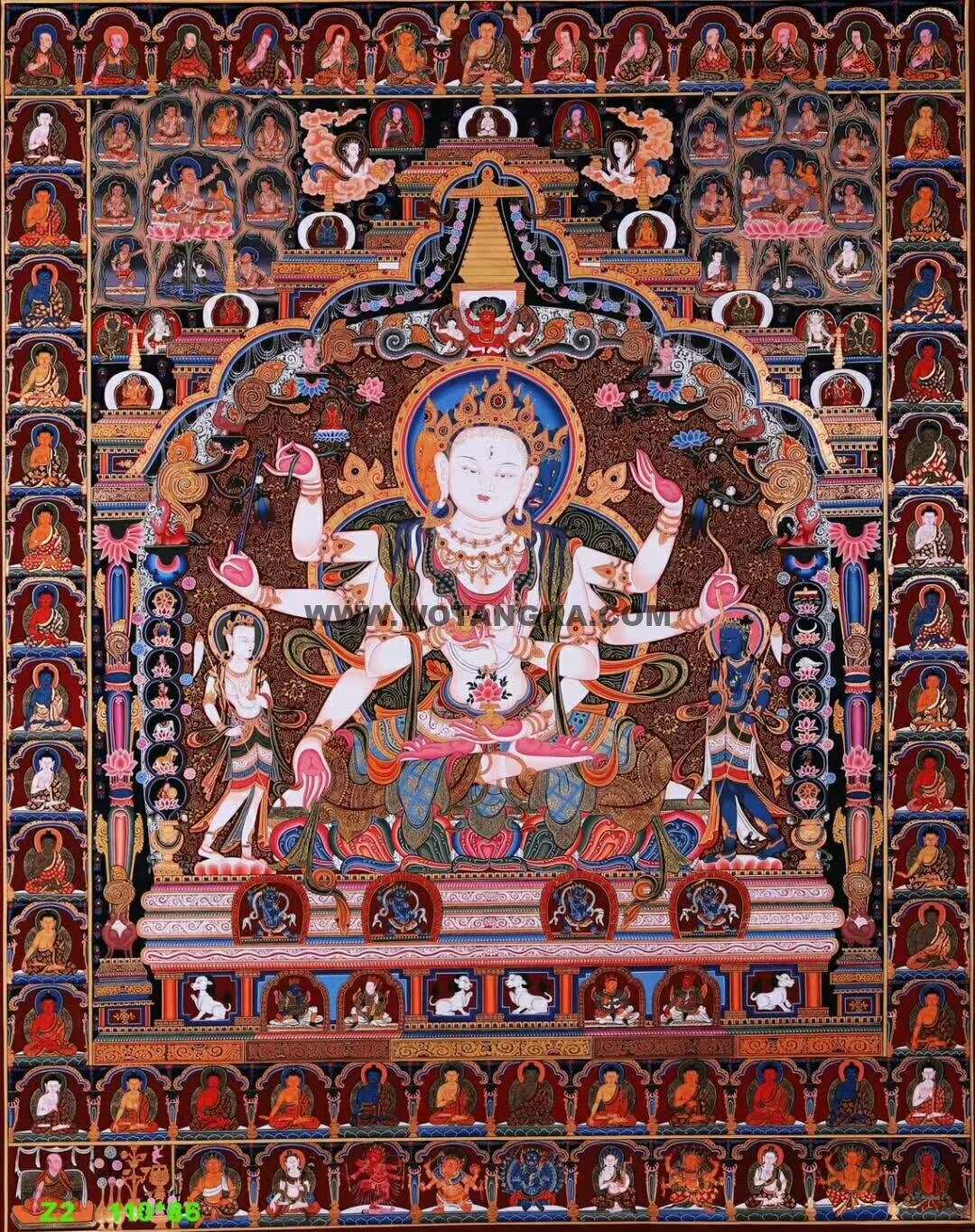 编号188-221655：彩绘唐卡-尊胜佛母（110*86CM左右）