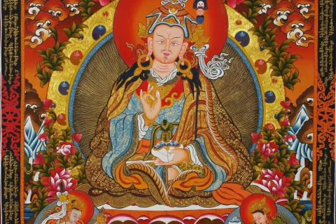 编号188-571656：彩绘唐卡-莲花生大士（102*72CM左右）