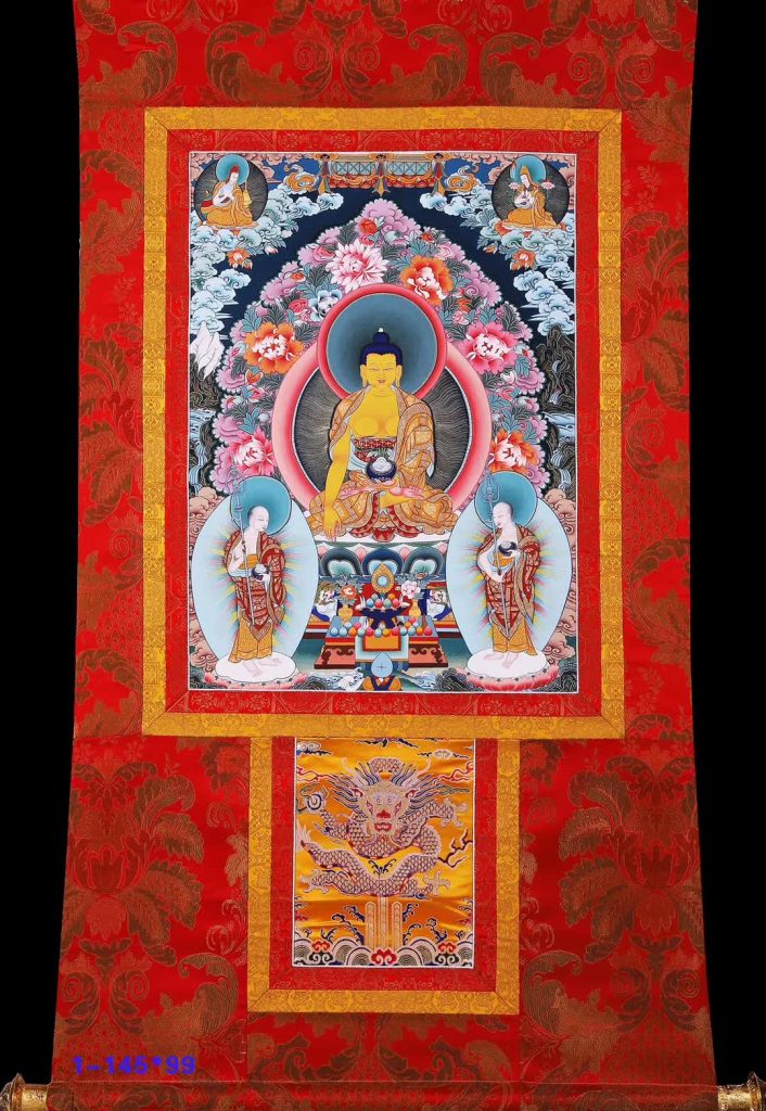 编号138-118500：彩绘唐卡-释迦牟尼佛（65*45CM左右）