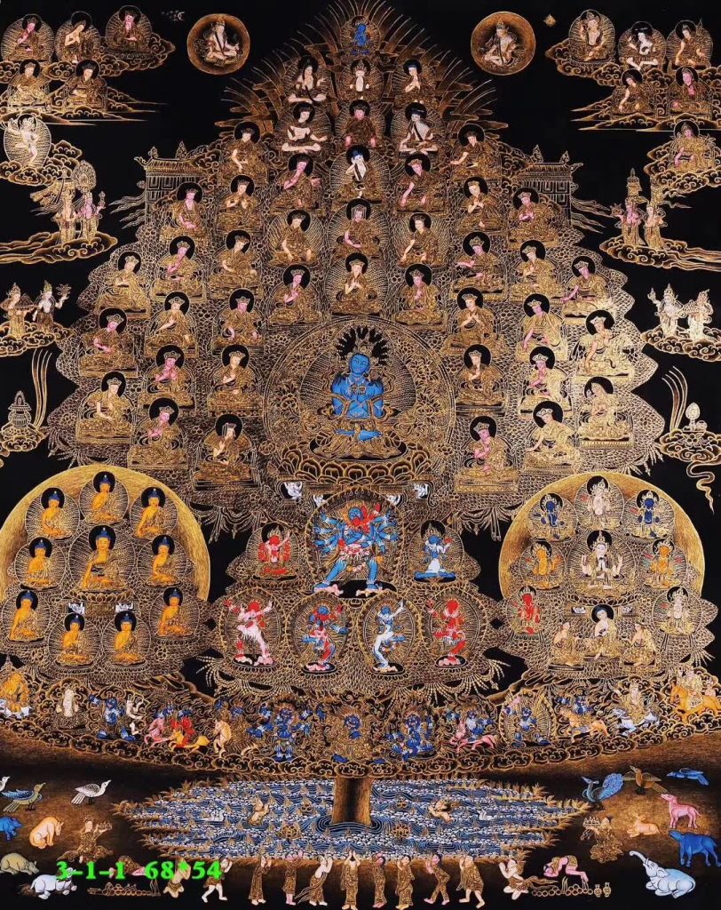 编号188-168761：黑金唐卡-金刚总持佛（68*54CM左右）
