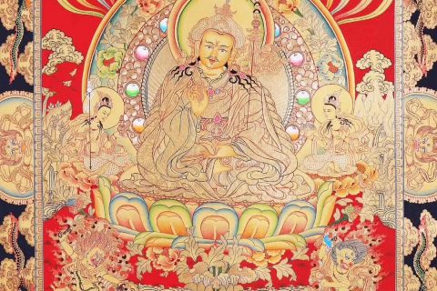 编号188-509187：黄金唐卡-莲花生大士（73*53CM左右）