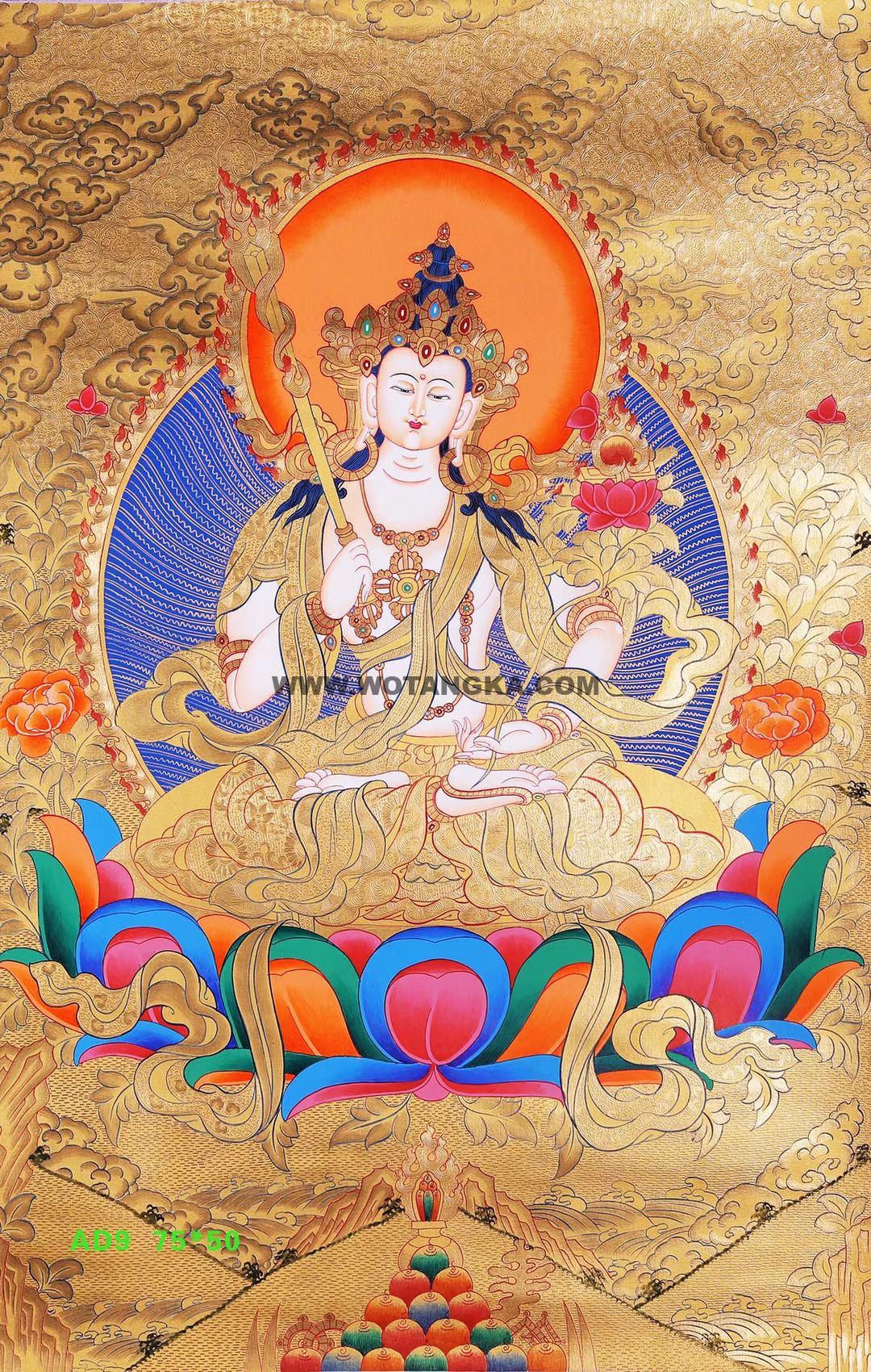 编号188-457297：黄金唐卡-文殊菩萨（75*50CM左右）