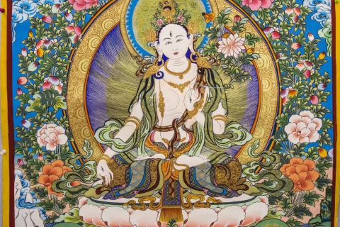 编号138-724120：彩绘唐卡-白度母（96*70CM左右）