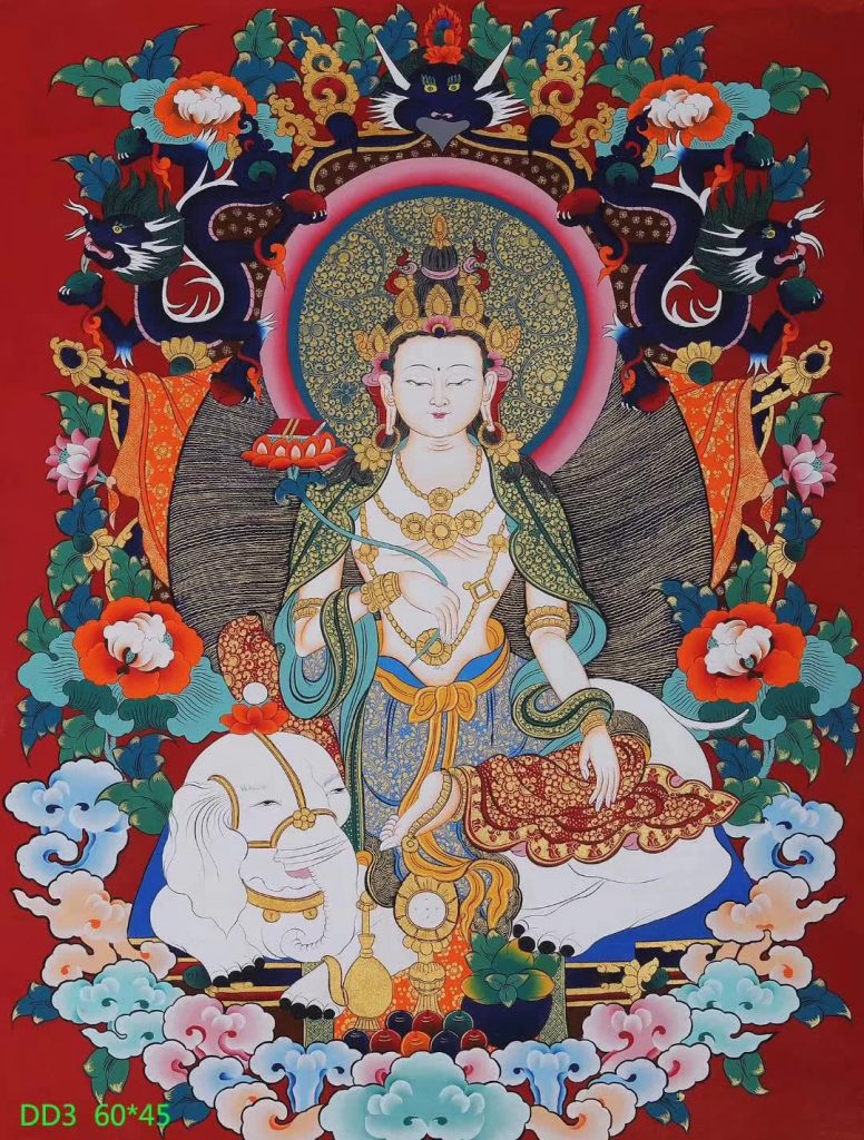 编号188-926431：彩绘唐卡-普贤菩萨（60*45CM左右）