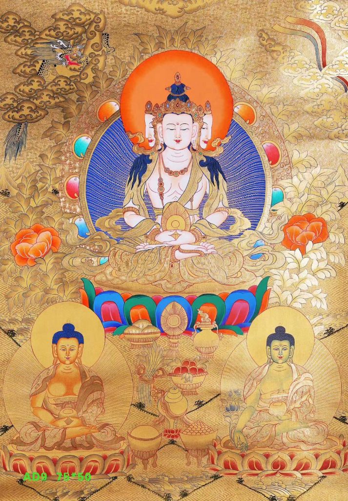编号188-142818：黄金唐卡-大日如来（75*50CM左右）