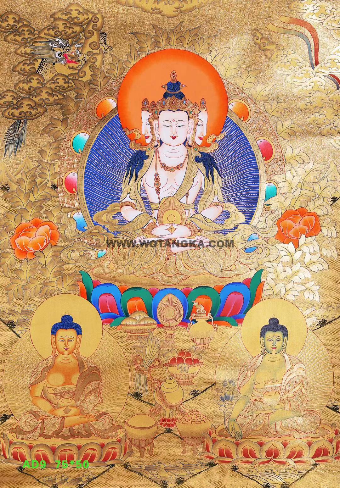 编号188-142818：黄金唐卡-大日如来（75*50CM左右）