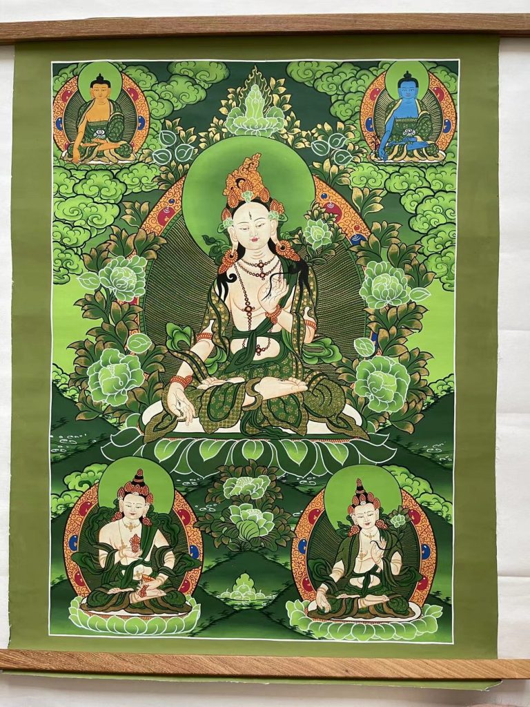 编号188-564726：彩绘唐卡-白度母（60*42CM左右）
