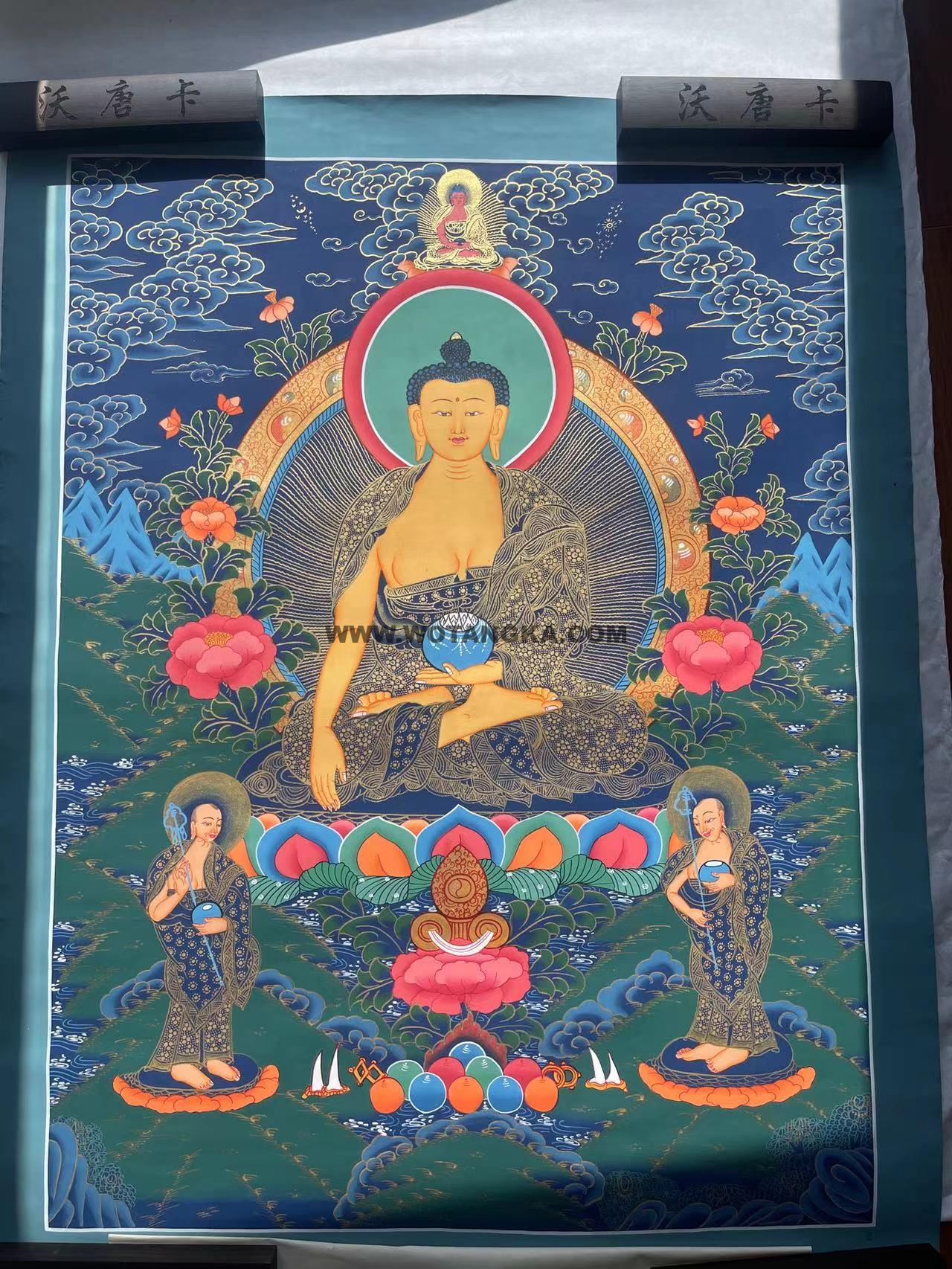 编号188-993517：彩绘唐卡-释迦牟尼佛（70*52CM左右）