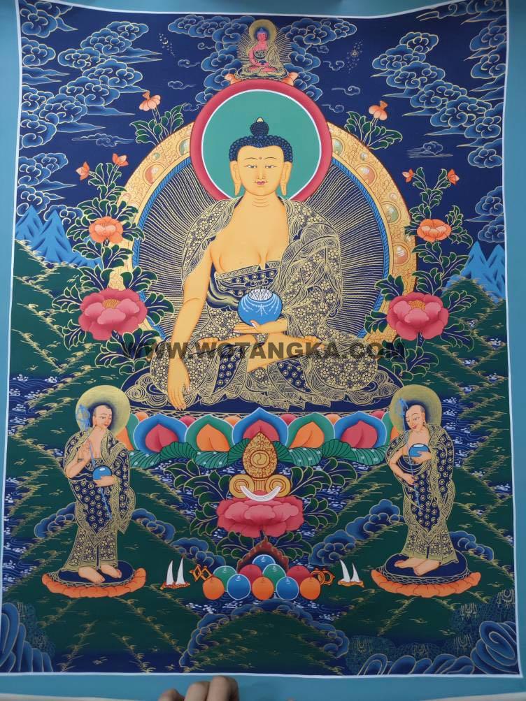 编号188-993517：彩绘唐卡-释迦牟尼佛（70*52CM左右）