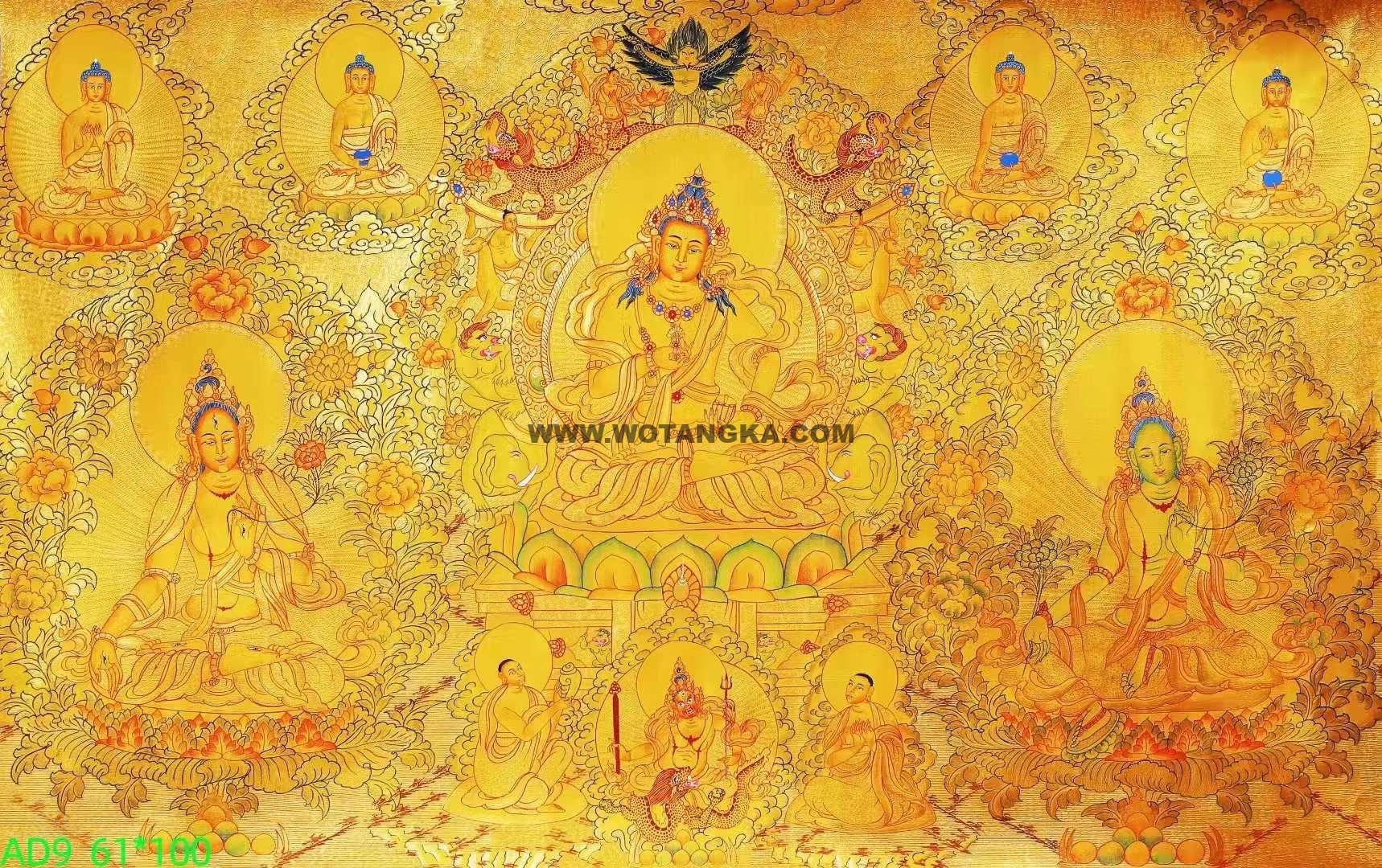 编号138-936622：黄金唐卡-金刚萨埵（61*100CM左右）