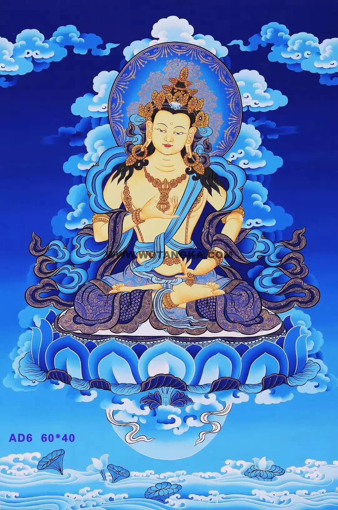 编号158-529057：蓝金唐卡-金刚萨埵（60*40CM左右）