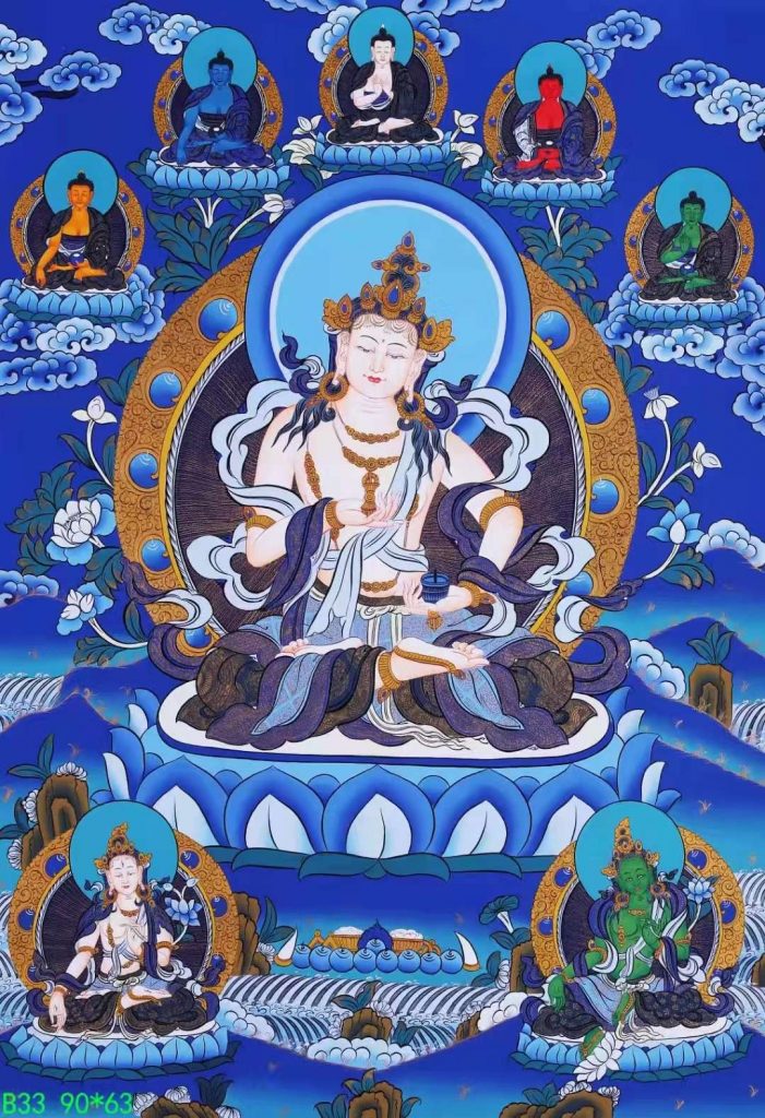 编号138-113116：蓝金唐卡-金刚萨埵（90*63CM左右）
