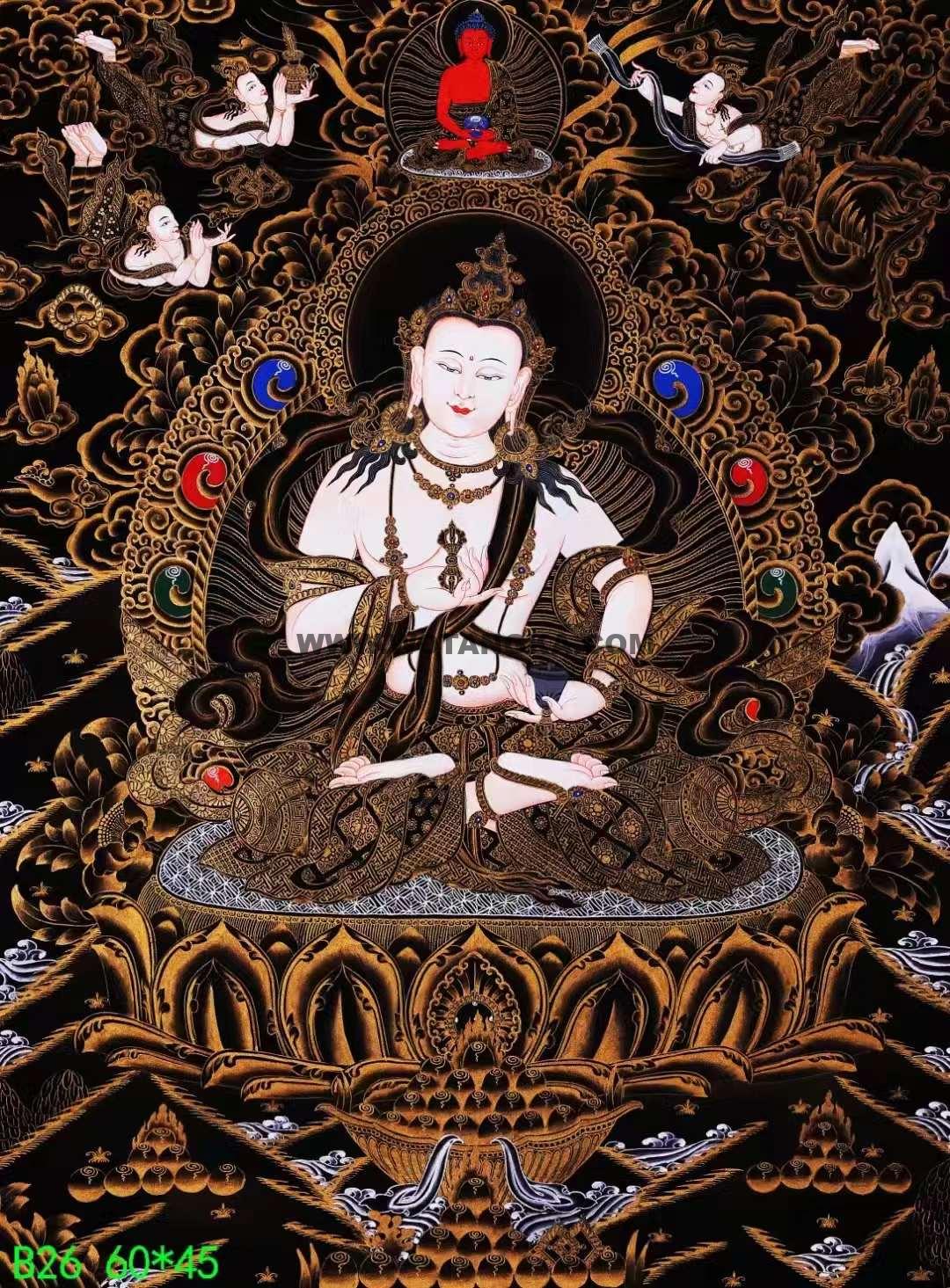 编号138-397981：黑金唐卡-金刚萨埵（60*45CM左右）