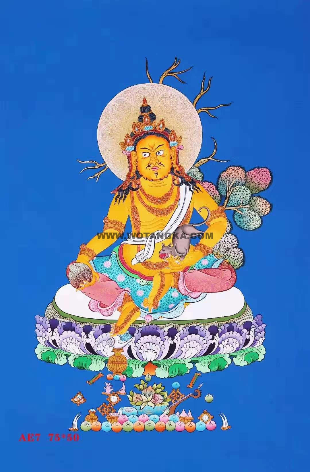 编号138-835231：彩绘唐卡-黄财神（75*50CM左右）