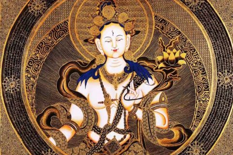 编号168-210791：黑金唐卡-白度母坛城（70*70CM左右）