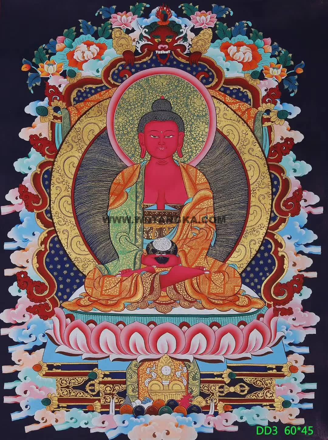 编号158-597992：彩绘唐卡-阿弥陀佛（60*45CM左右）