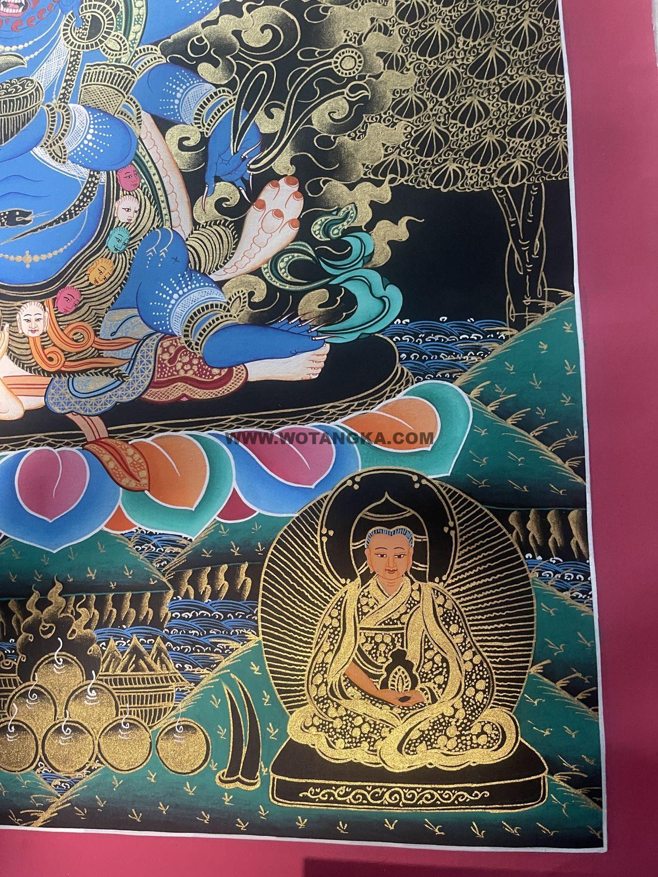 编号188-684265：彩绘唐卡-六臂玛哈嘎拉（60*45CM左右）