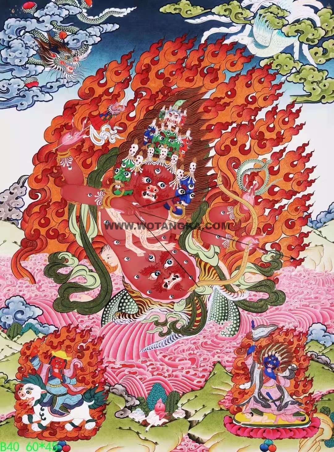 编号138-669164：彩绘唐卡-惹呼拉（60*45CM左右）