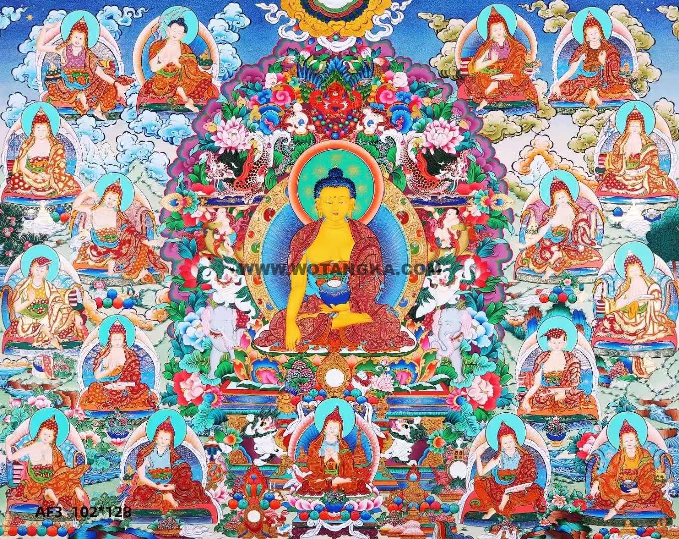 编号138-227766：彩绘唐卡-释迦牟尼佛（102*128CM左右）