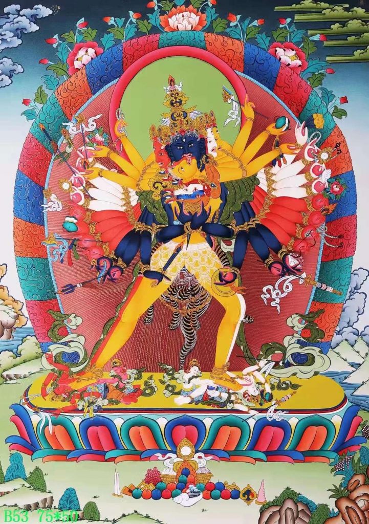 编号138-212510：彩绘唐卡-时轮金刚（75*50CM左右）