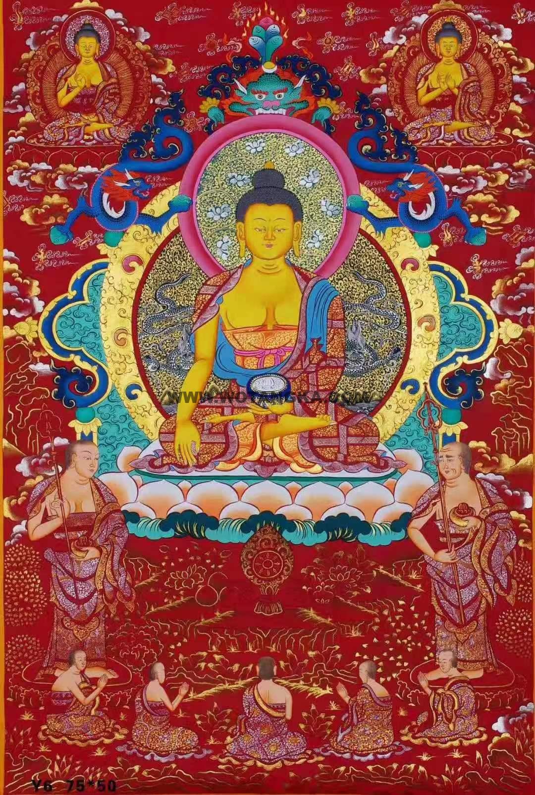 编号158-277674：彩绘唐卡-释迦牟尼佛（75*50CM左右）