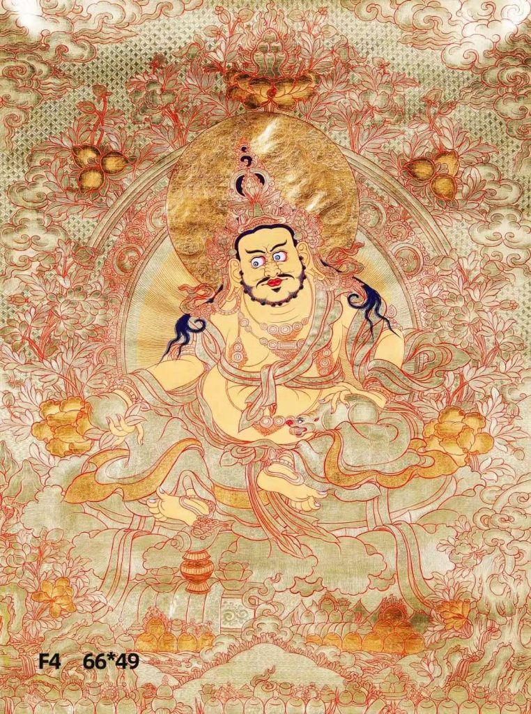 编号158-166974：黄金唐卡-黄财神（66*49CM左右）