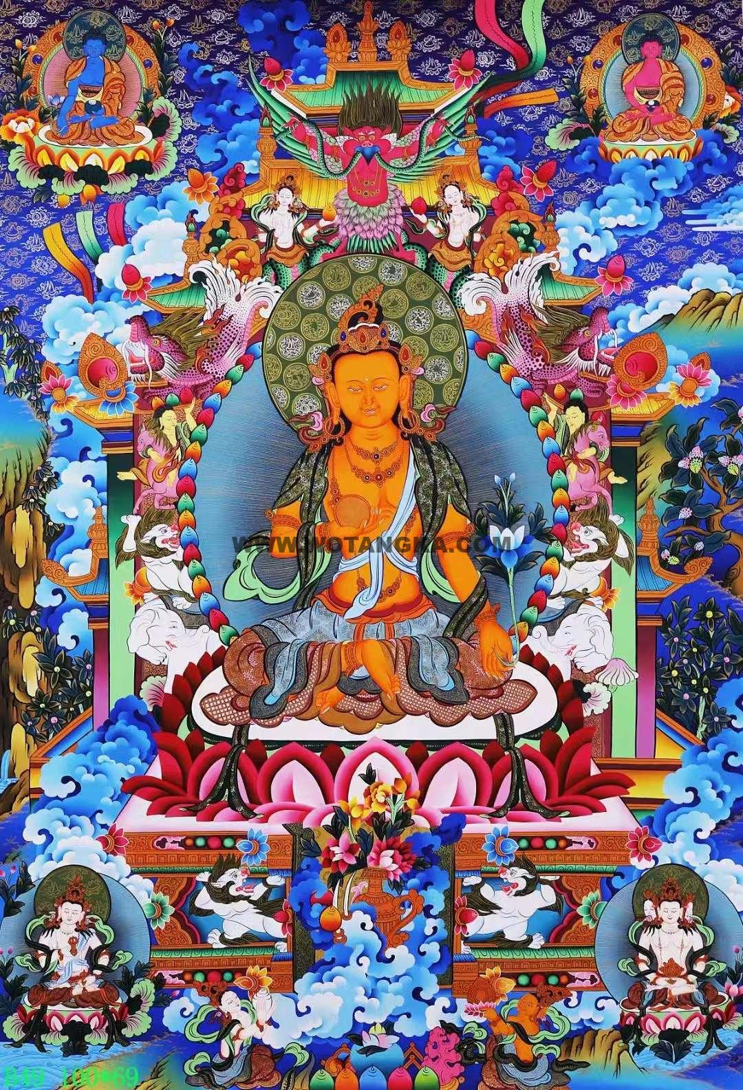 编号138-580241：彩绘唐卡-地藏王菩萨（100*69CM左右）