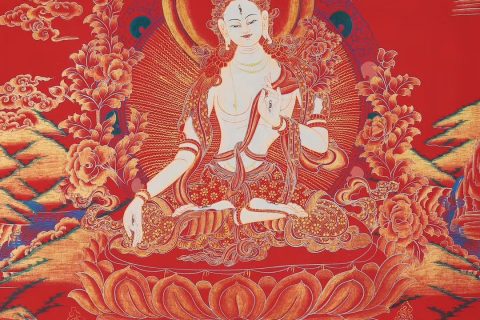 编号158-233738：红金唐卡-白度母（90*65CM左右）