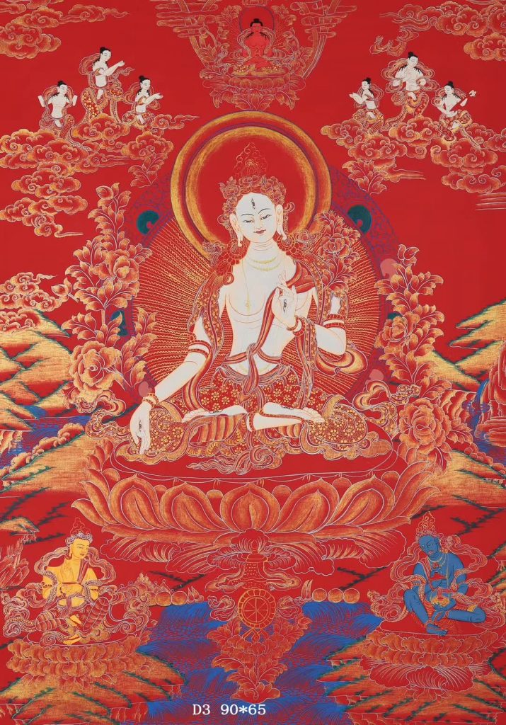 编号158-233738：红金唐卡-白度母（90*65CM左右）