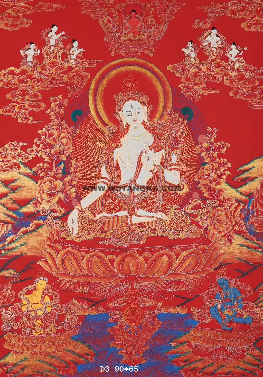 编号158-233738：红金唐卡-白度母（90*65CM左右）