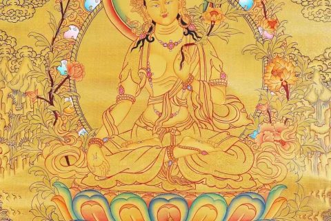 编号168-323781：黄金唐卡-白度母（75*53CM左右）