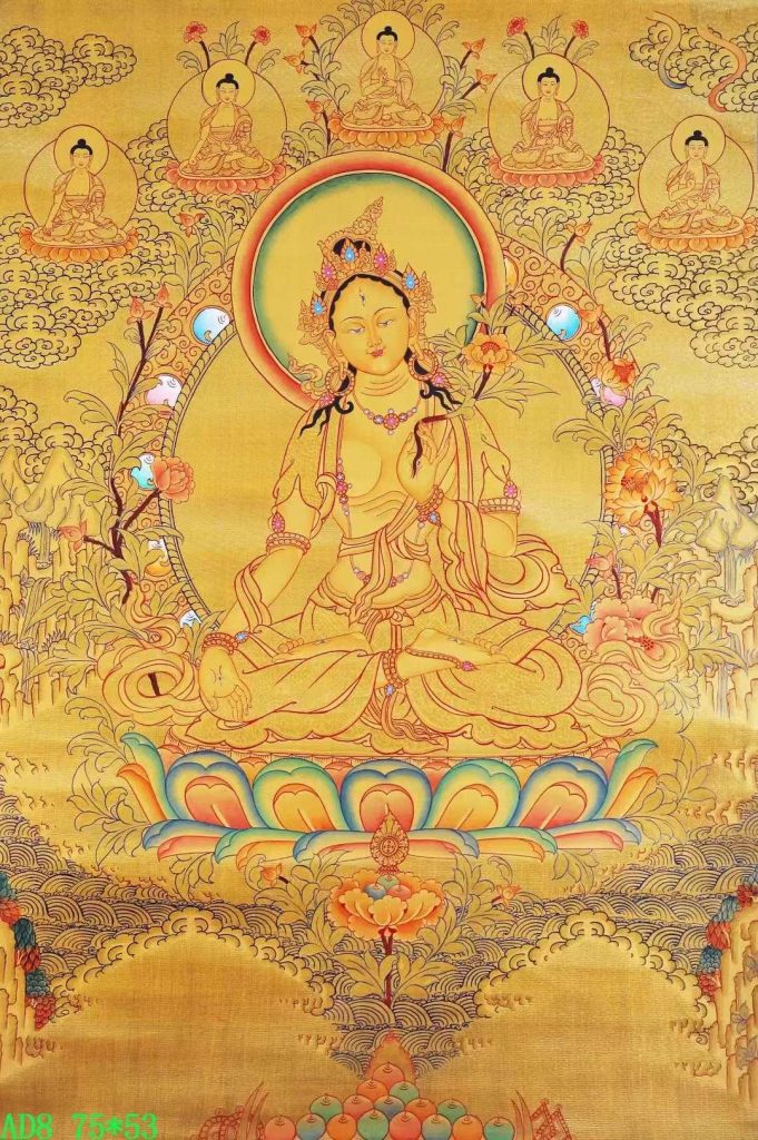 编号168-323781：黄金唐卡-白度母（75*53CM左右）
