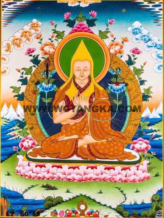 编号158-804110：彩绘唐卡-宗喀巴（60*45CM左右）